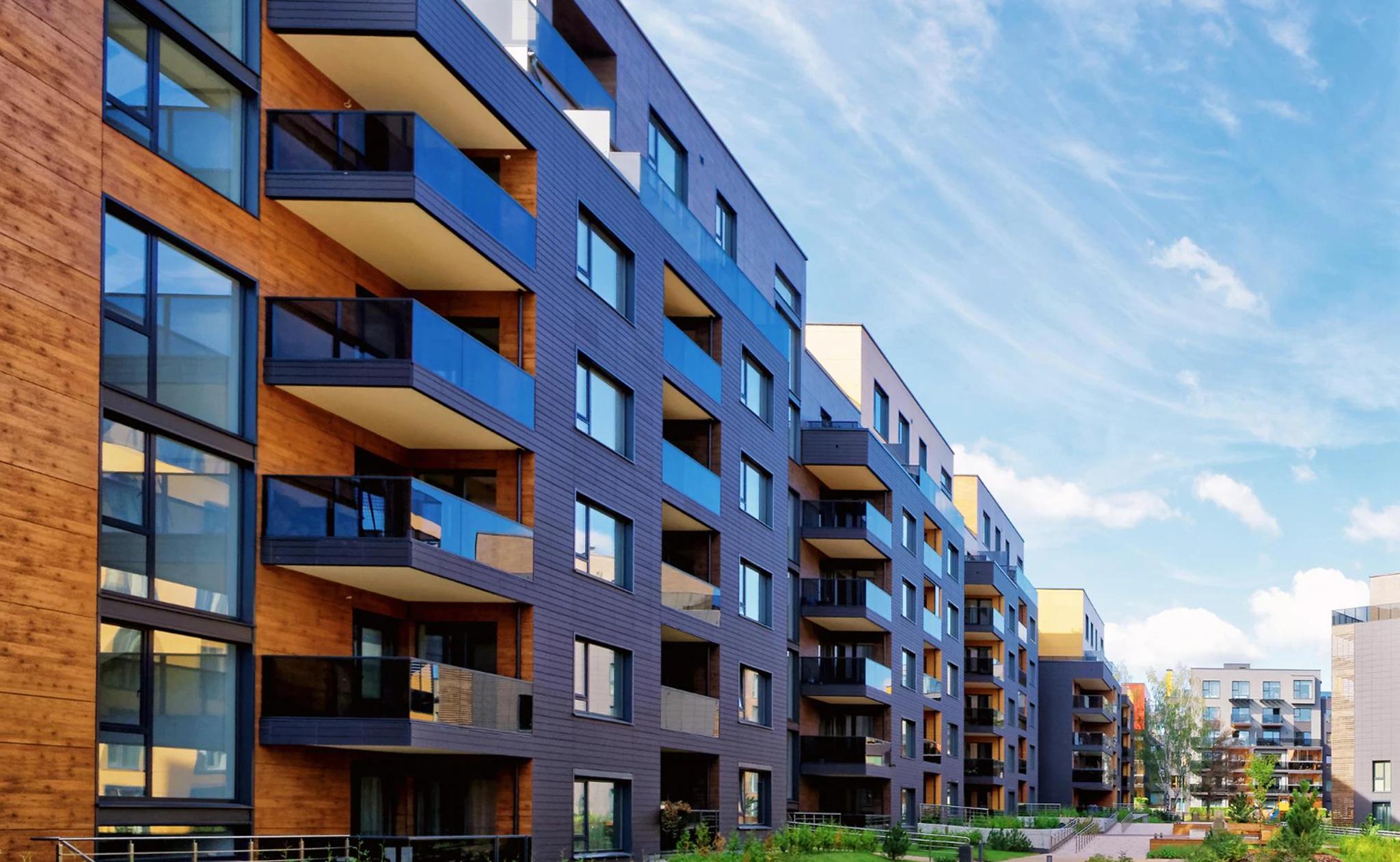 Modern apartment building